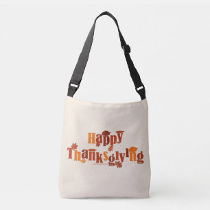 SlipperyJoe's heldere feestelijke Thanksgiving-afb Crossbody Tas