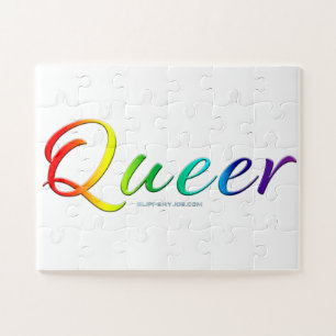 SlipperyJoe's homo-pride kleuren een trots symbool Legpuzzel