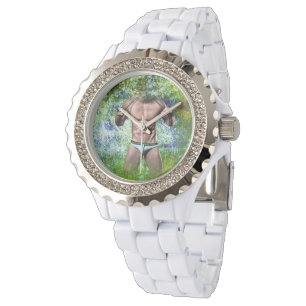 SlipperyJoe's hoog gespierde volwassen man zonder Horloge