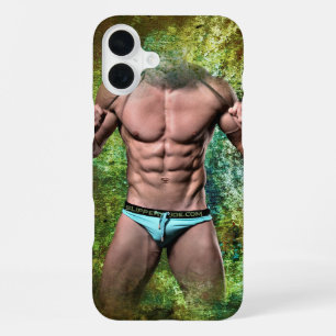 SlipperyJoe's hoog gespierde volwassen man zonder iPhone 16 Plus Hoesje