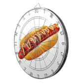 SlipperyJoe's hotdog genesteld zacht broodje leven Dartbord (Voorkant Rechts)