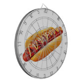 SlipperyJoe's hotdog genesteld zacht broodje leven Dartbord (Voorkant Links)