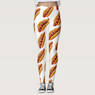 SlipperyJoe's hotdog genesteld zacht broodje leven Leggings