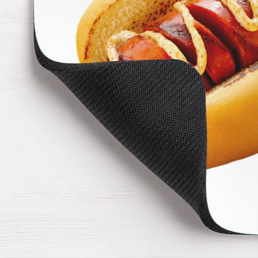 SlipperyJoe's hotdog genesteld zacht broodje leven Muismat (Hoek)