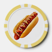 SlipperyJoe's hotdog genesteld zacht broodje leven Poker Chips (Voorkant)