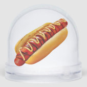 SlipperyJoe's hotdog genesteld zacht broodje leven Sneeuwbol (Achterkant)