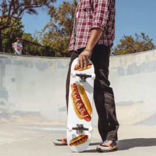 SlipperyJoe's Hotdog mosterd gesneden vlees, boeng Skateboard