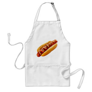 SlipperyJoe's Hotdog mosterd gesneden vlees broodj Standaard Schort