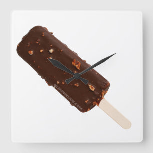 SlipperyJoe's Ice Cream Bar-heerlijke chocolade-co Vierkante Klok