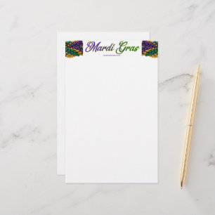 SlipperyJoe's iconische Mardi Gras-thema afbeeldin Briefpapier