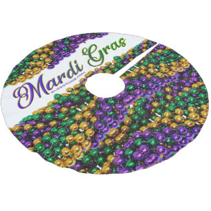 SlipperyJoe's iconische Mardi Gras-thema afbeeldin Kerstboom Rok