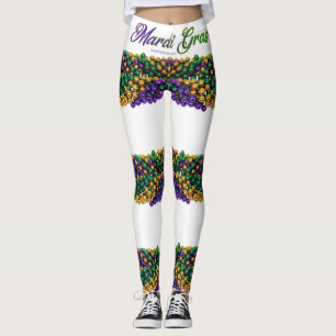 SlipperyJoe's iconische Mardi Gras-thema afbeeldin Leggings