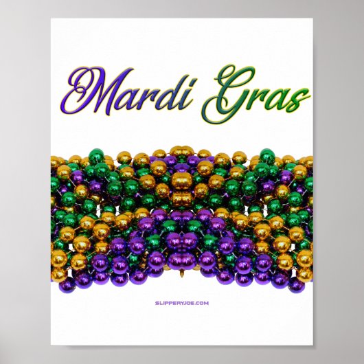 SlipperyJoe's iconische Mardi Gras-thema afbeeldin Poster (Voorkant)
