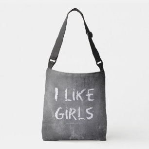 SlipperyJoe's Ik vind meisjes vies schoolbord donk Crossbody Tas