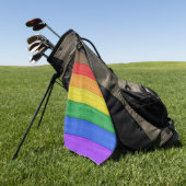 SlipperyJoe's Inclusieve gay pride vlag getexturee Golfhanddoek (Groen)