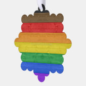 SlipperyJoe's Inclusieve gay pride vlag getexturee Ornament Kaart (Links)