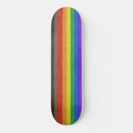 SlipperyJoe's inclusieve gay pride vlag houten bla Skateboard