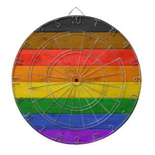 SlipperyJoe's inclusieve regenboogvlag textuur ru Dartbord