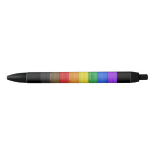 SlipperyJoe's inclusieve regenboogvlag textuur ru Zwarte Inkt Pen