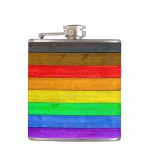 SlipperyJoe's Inclusive gay pride vlag gestructure Heupfles