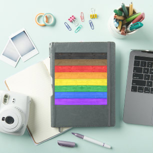 SlipperyJoe's Inclusive gay pride vlag gestructure Sticker