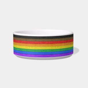 SlipperyJoe's Inclusive gay pride vlag gestructure Voerbakje