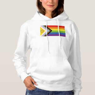 SlipperyJoe's Intersekse trotsvlag gele achtergron Hoodie