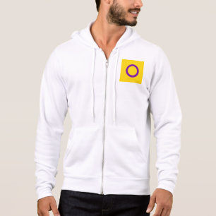 SlipperyJoe's Intersekse trotsvlag gele achtergron Hoodie