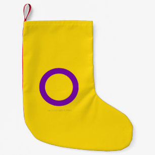 SlipperyJoe's Intersekse trotsvlag gele achtergron Kleine Kerstsok