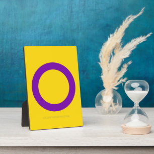 SlipperyJoe's Intersex Pride Vlag homo geschenken  Fotoplaat