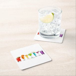 SlipperyJoe's juicht alcohol cocktails LGBTQIA hom Vierkante Kartonnen Onderzetter