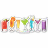 SlipperyJoe's juicht alcoholcocktails LGBTQIA gay Sticker (Voorkant)