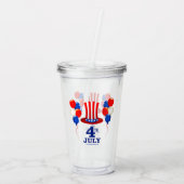 SlipperyJoe's july 4th Independence day classic Un Acryl Drinkbeker (Achterkant)