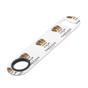 SlipperyJoe's keep calm fabulous gouden kroon rood Speed Flessenopener
