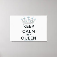SlipperyJoe's keep calm koningin gepolijst zilvere