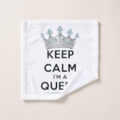 SlipperyJoe's Keep Calm Queen couronne joyaux a (Gant de toilette)
