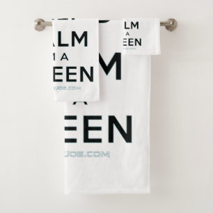 SlipperyJoe's keep calm queen gepolijst zilveren k Bad Handdoek