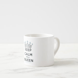 SlipperyJoe's Keep Calm Queen koninklijke kroonjuw Espresso Kop