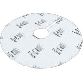 SlipperyJoe's Keep Calm Queen koninklijke kroonjuw Kerstboom Rok (Gekanteld)