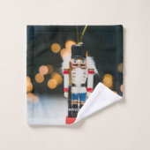 SlipperyJoe's kerst klassieke notenkraker ornament Bad Handdoek (Wasdoekje)