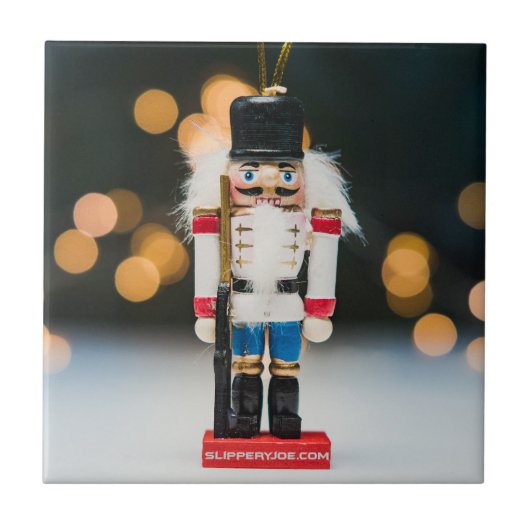 SlipperyJoe's kerst klassieke notenkraker ornament Tegeltje (Voorkant)