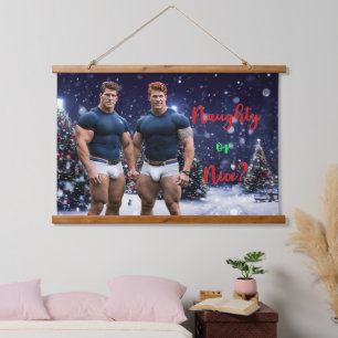 SlipperyJoe's kerstbomen vakantie kleurrijke vib Hangend Wandkleed