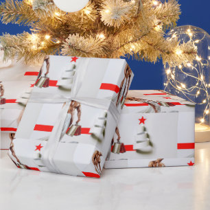 SlipperyJoe's Kerstinkopen wit papier spira