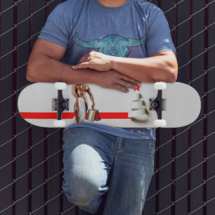 SlipperyJoe's Kerstinkopen wit papier spira Skateboard