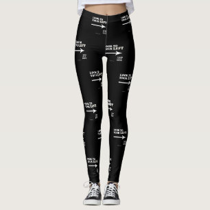 SlipperyJoe's kijk naar je linker dikke geometrisc Leggings