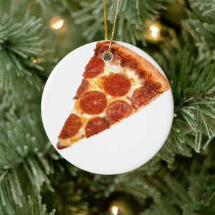 SlipperyJoe's klassieke pepperoni pizza gesmolten Keramisch Ornament