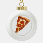 SlipperyJoe's klassieke pepperoni pizza gesmolten Keramische Bal Ornament (Voorkant)
