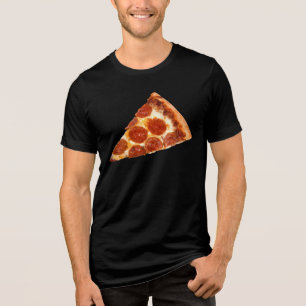SlipperyJoe's klassieke pepperoni pizza gesmolten Tri-Blend Shirt