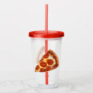 SlipperyJoe's klassieke pepperoni pizzapunt gesmol Acryl Drinkbeker
