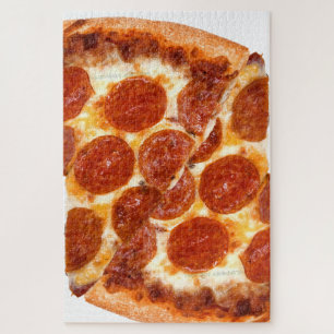 SlipperyJoe's klassieke pepperoni pizzapunt gesmol Legpuzzel